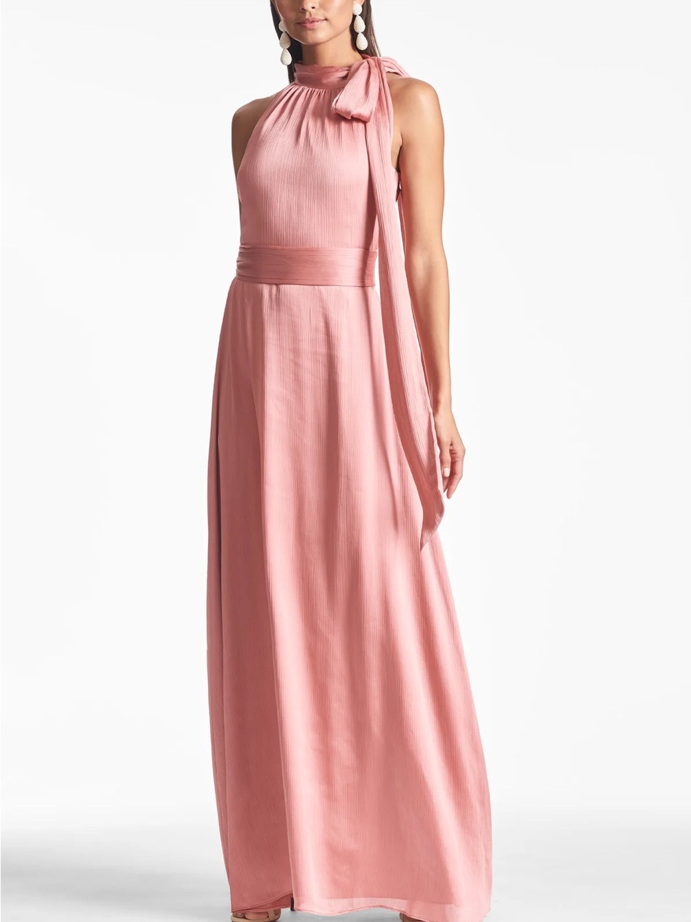 Sachin + Babi Kayla Rouge Halter Maxi Dress with Neck Tie